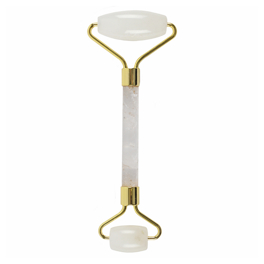 Clear Quartz Dual Ended Face Roller