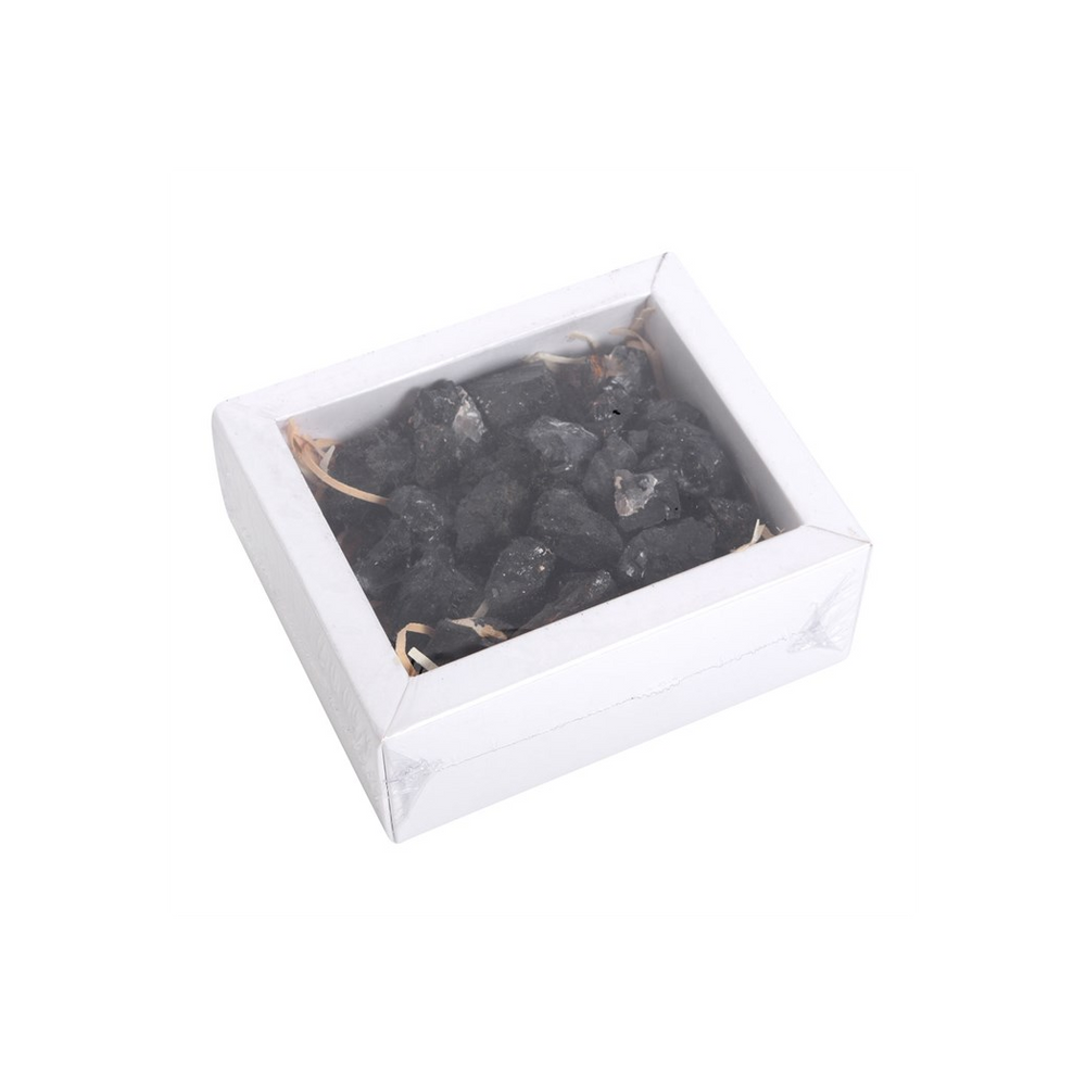 Box of Black Tourmaline Rough Crystal Chips