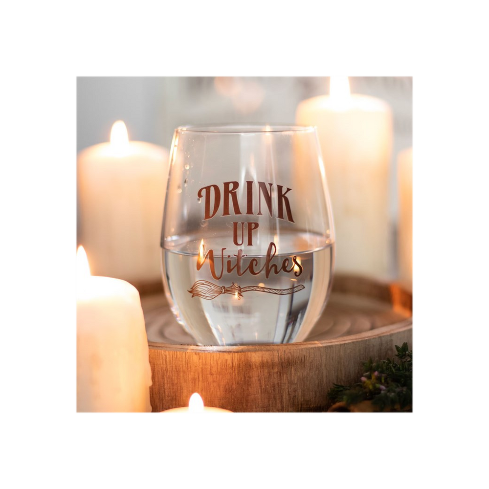 Drink Up Witches Stemless Glass