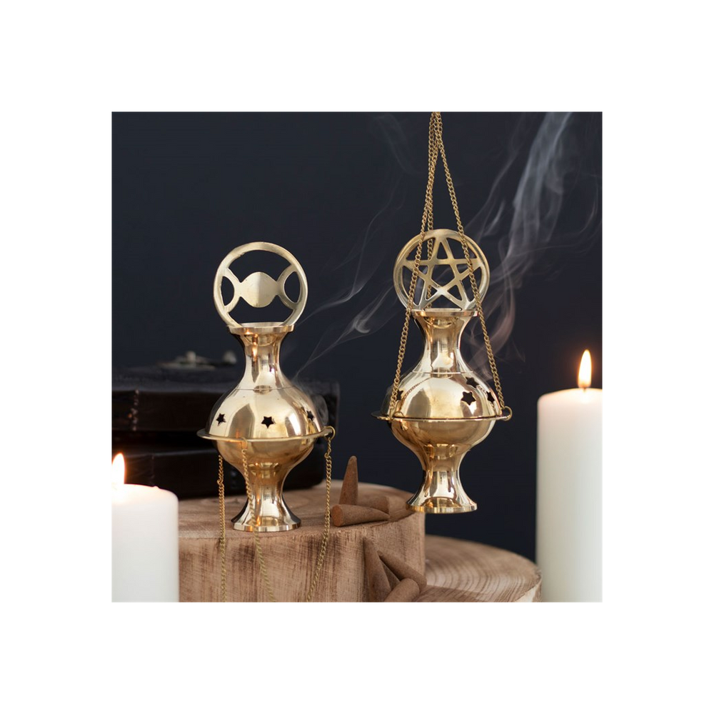 Metal Pentagram Incense Censer