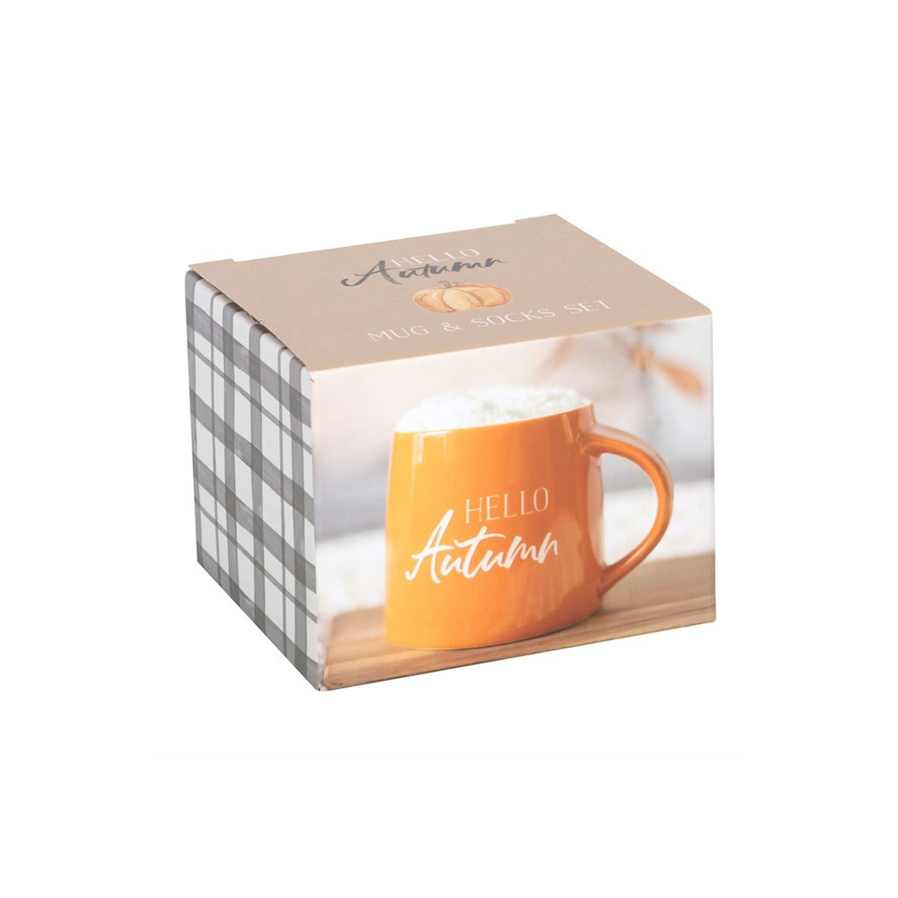 Hello Autumn Mug and Socks Set