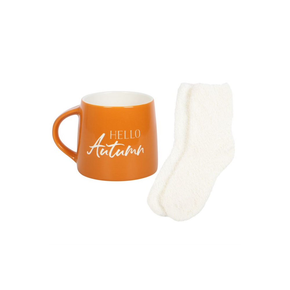 Hello Autumn Mug and Socks Set