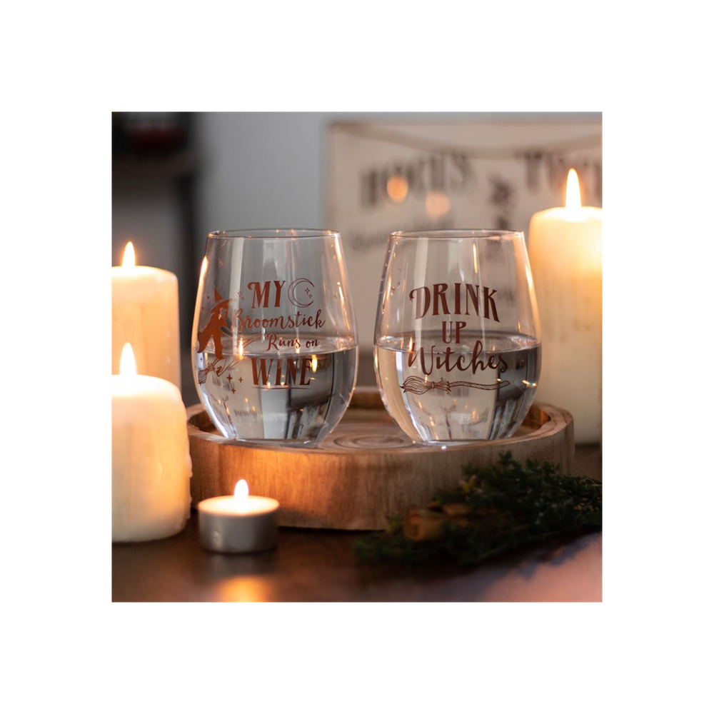 Drink Up Witches Stemless Glass