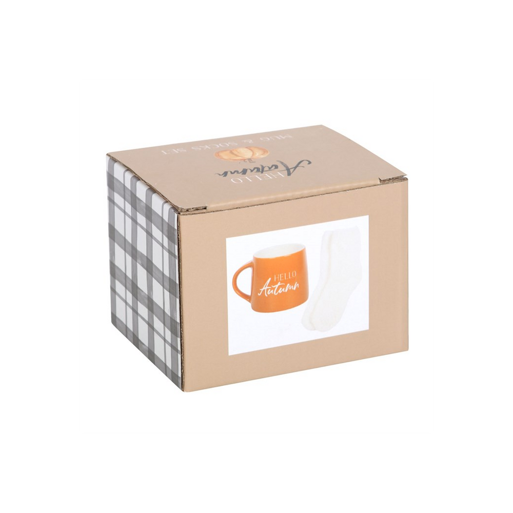 Hello Autumn Mug and Socks Set