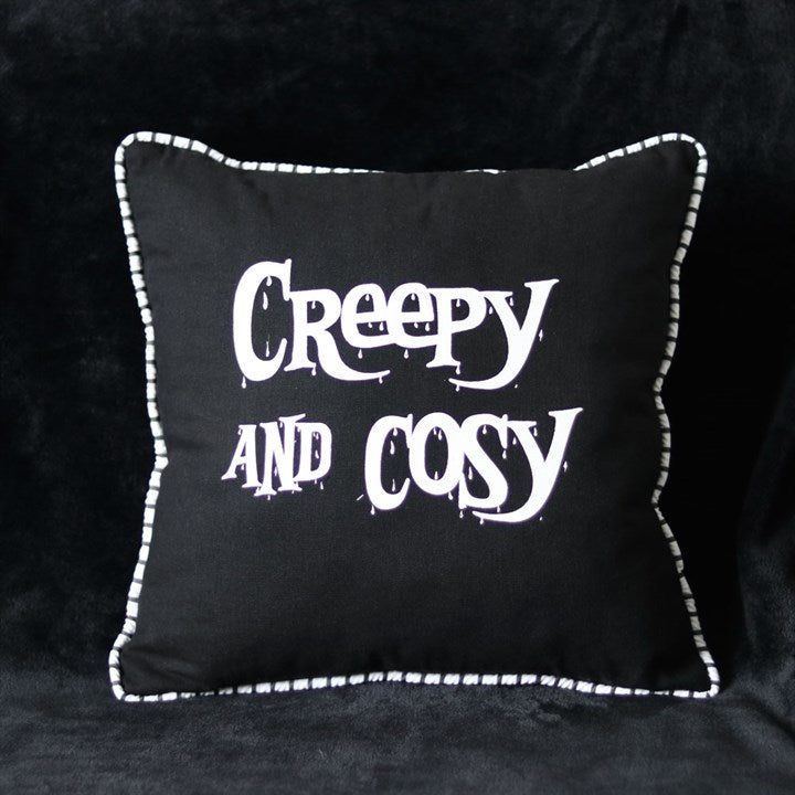 Creepy And Cosy Black Cushion