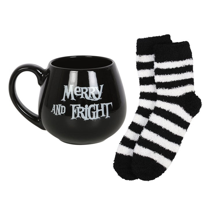 Merry and Fright Mug and Socks Gift Set