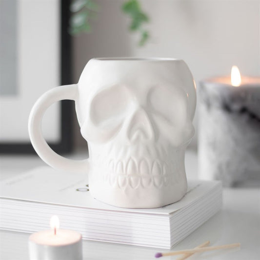 White Skull Mug