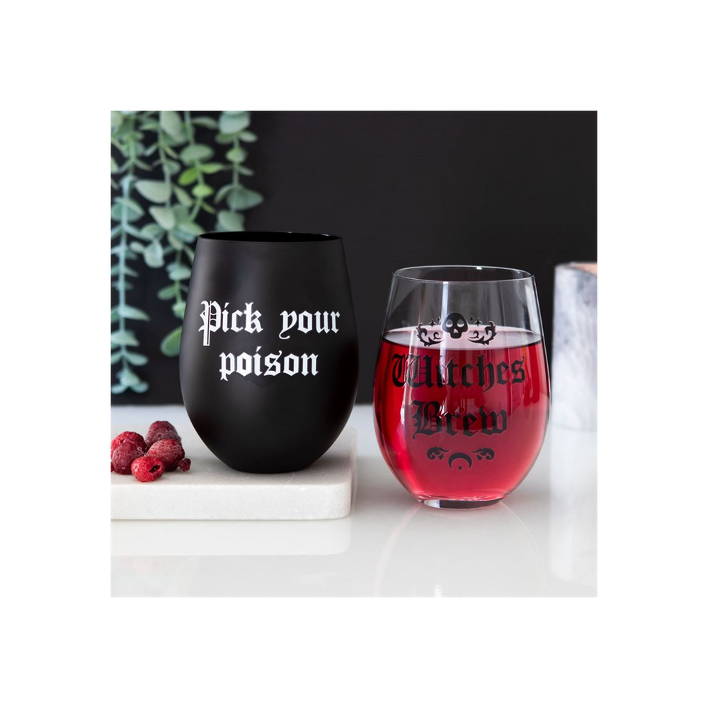 Witches Brew Stemless Wine Glass