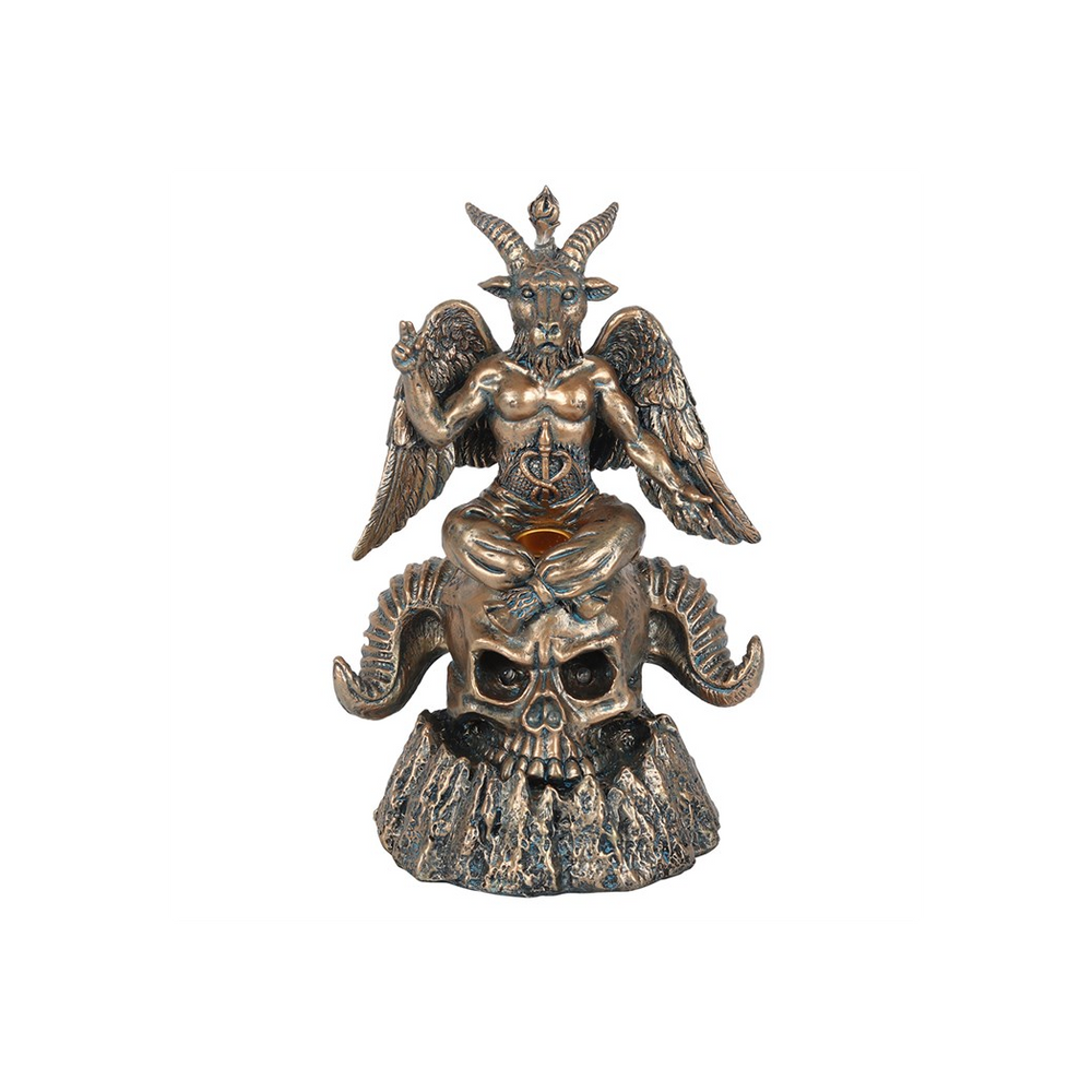 Gold Baphomet LED Backflow Incense Burner