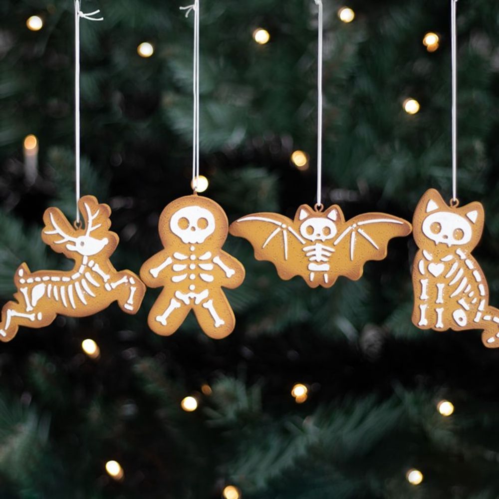 Creepy Skeleton Cookie Ornaments