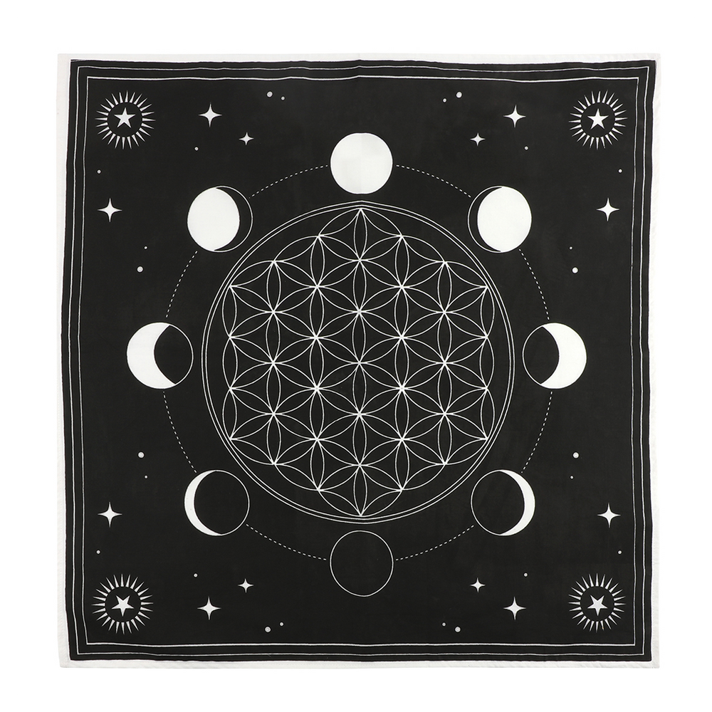 Moon Phase Crystal Grid Altar Cloth