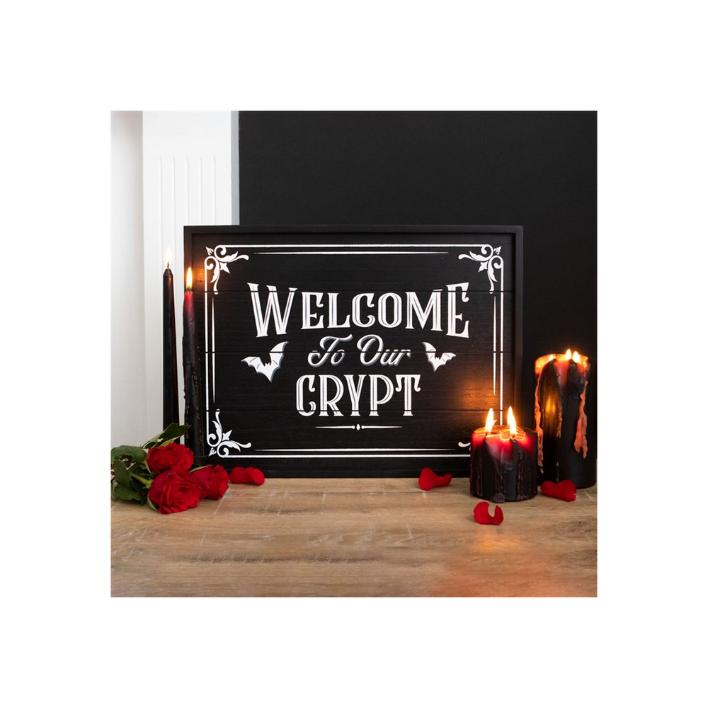 Welcome To Our Crypt Wall Plaque