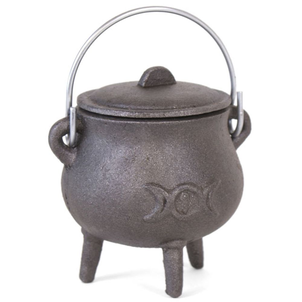 7cm Cast Iron Cauldron With Triple Moon