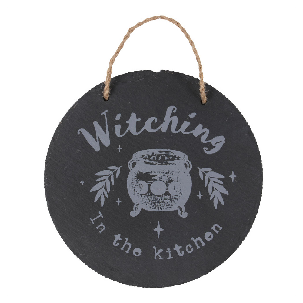 Witching In The Kitchen Slate Hanging Sign