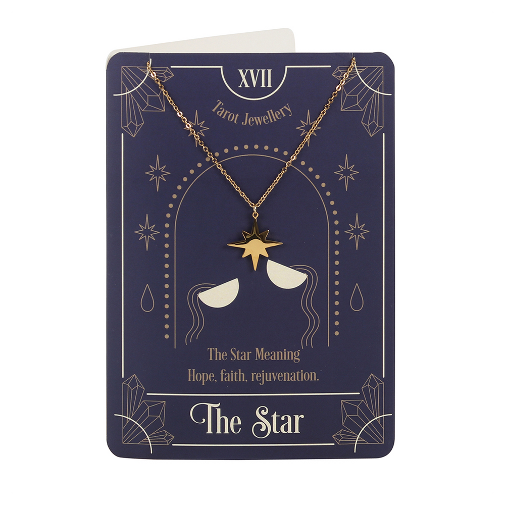 The Star Tarot Necklace on Greeting Card