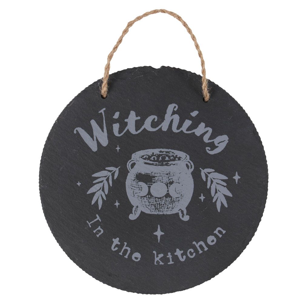 Witching In The Kitchen Slate Hanging Sign