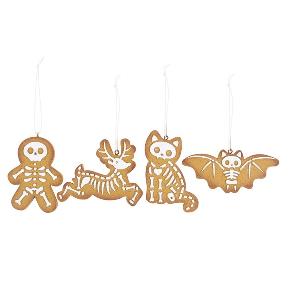 Creepy Skeleton Cookie Ornaments