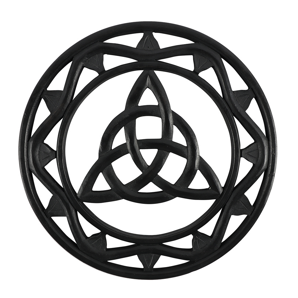 Black Wooden Triquetra Wall Art