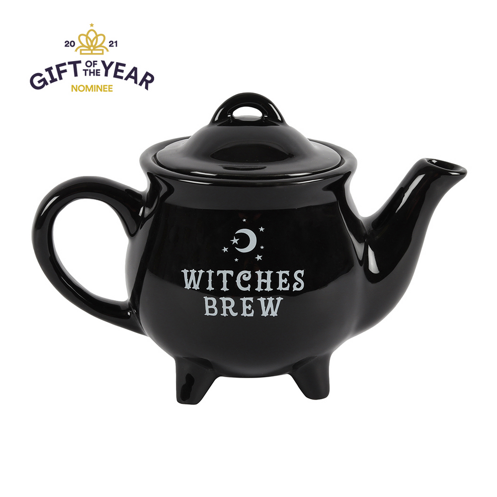 Witches Brew Black Ceramic Tea Pot