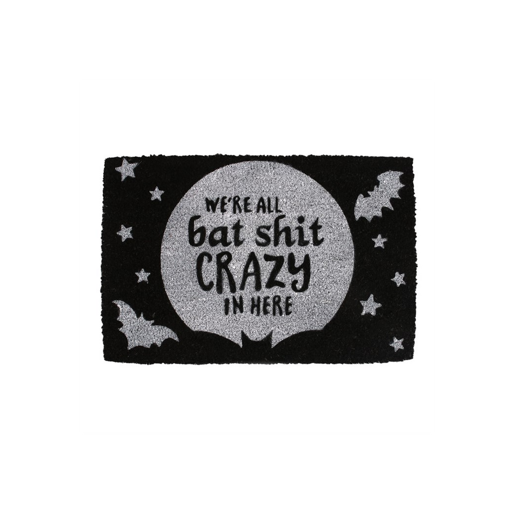 Black Bat Shit Crazy Doormat