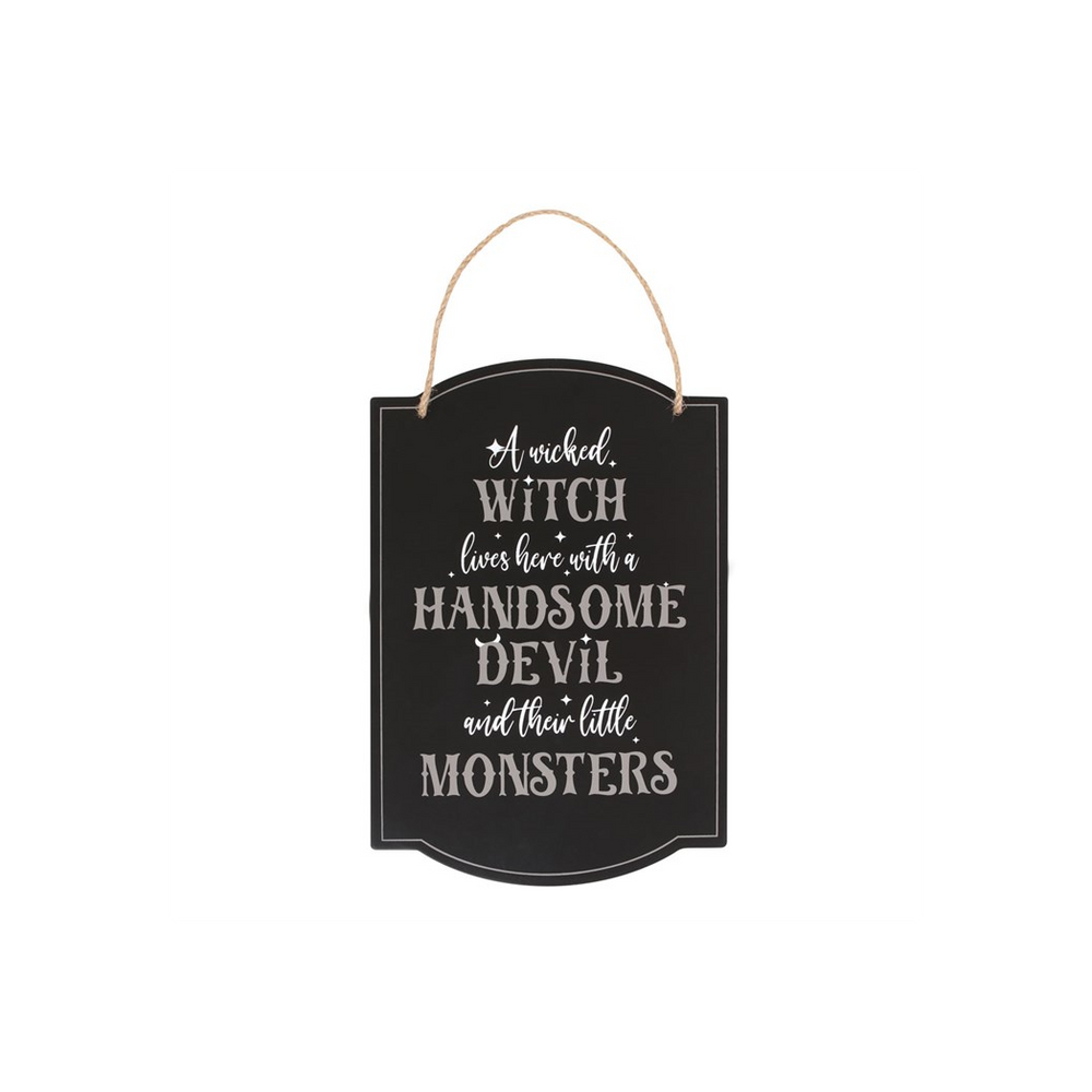 Wicked Witch Family Hanging Sign