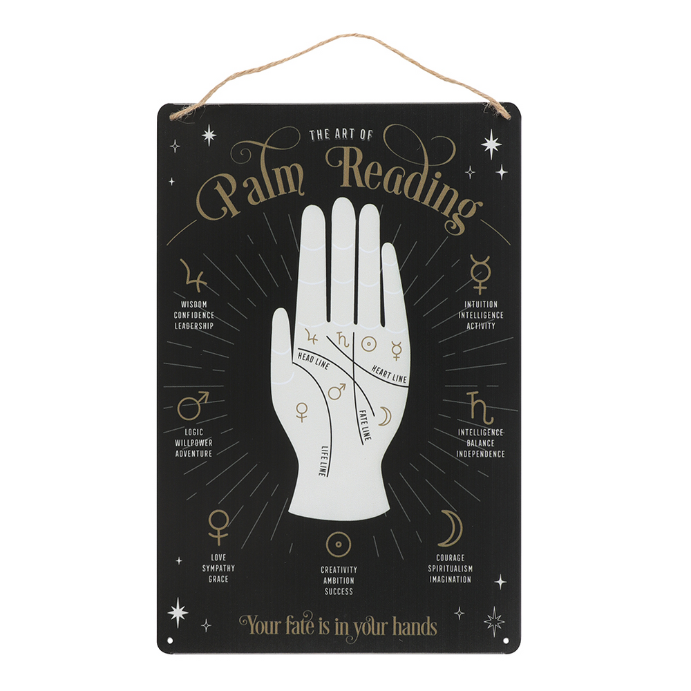 Palm Reading Metal Sign