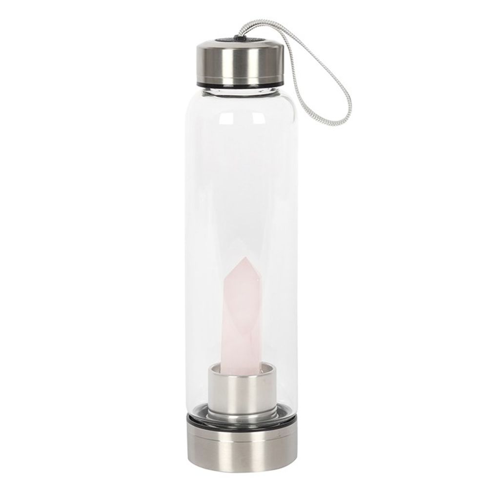 Rose Quartz Crystal Water Bottle