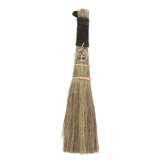 Broom with Tree of Life Charm
