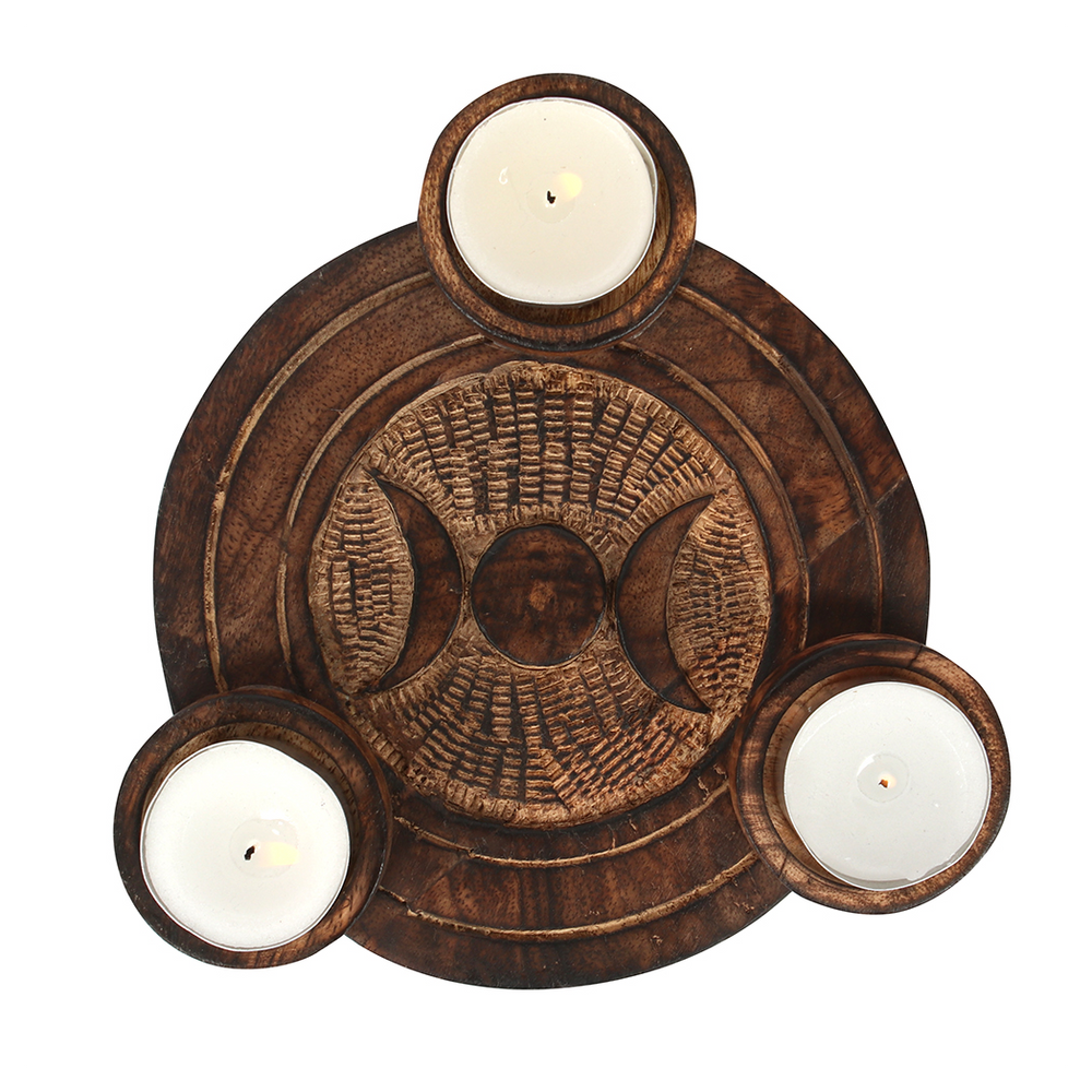 Triple Moon Tealight Candle Holder