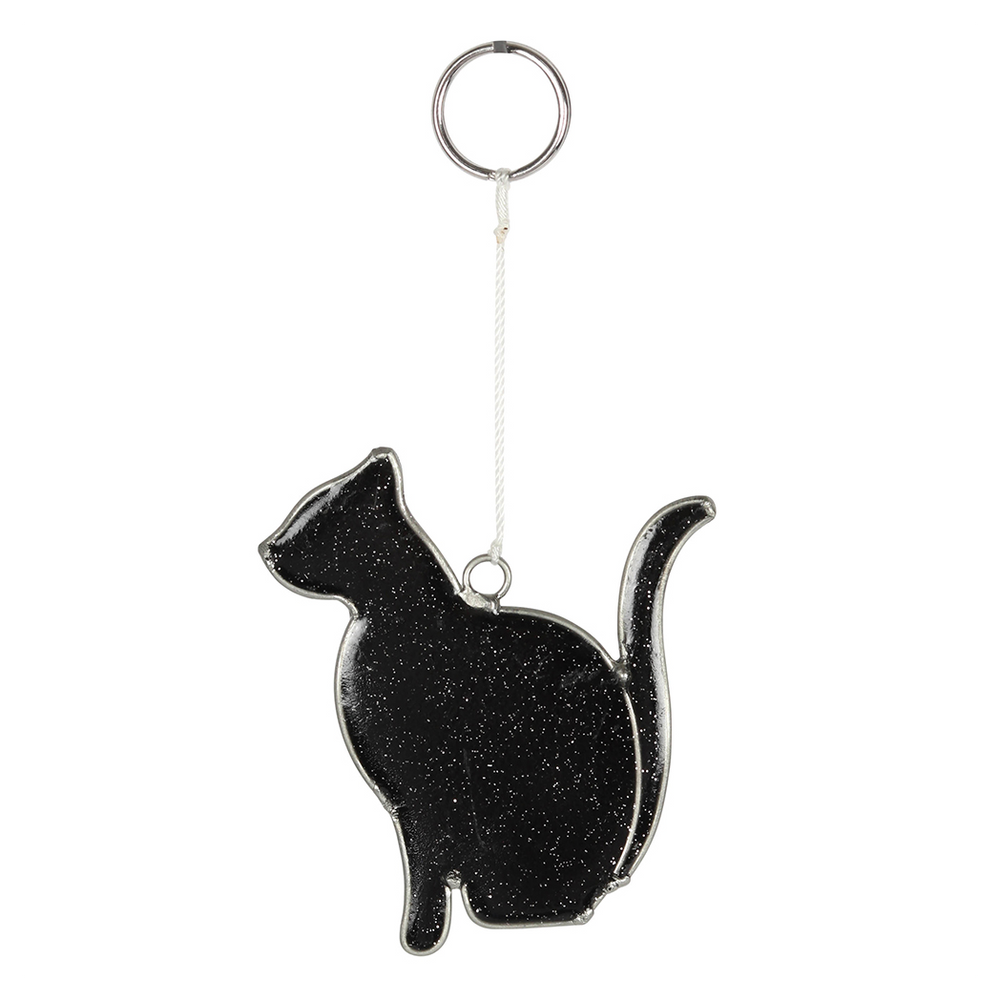 Mystical Black Cat Suncatcher