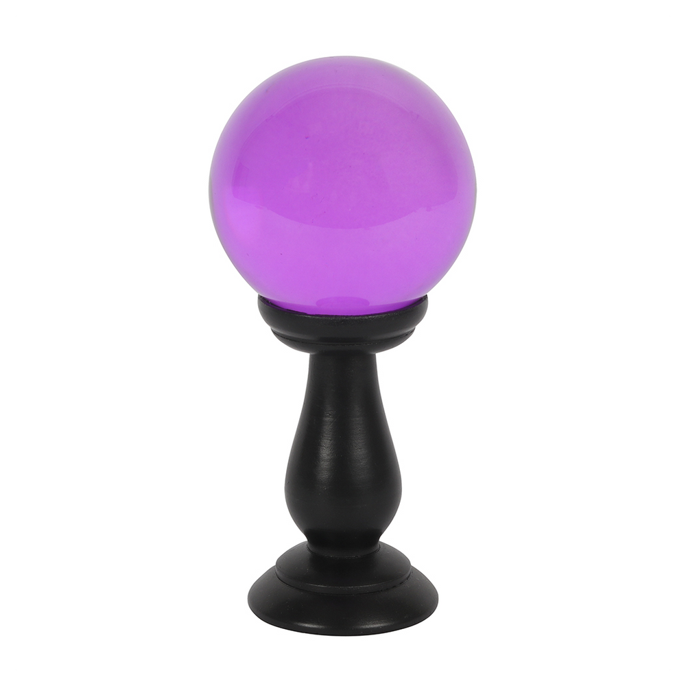 Small Purple Crystal Ball on Stand