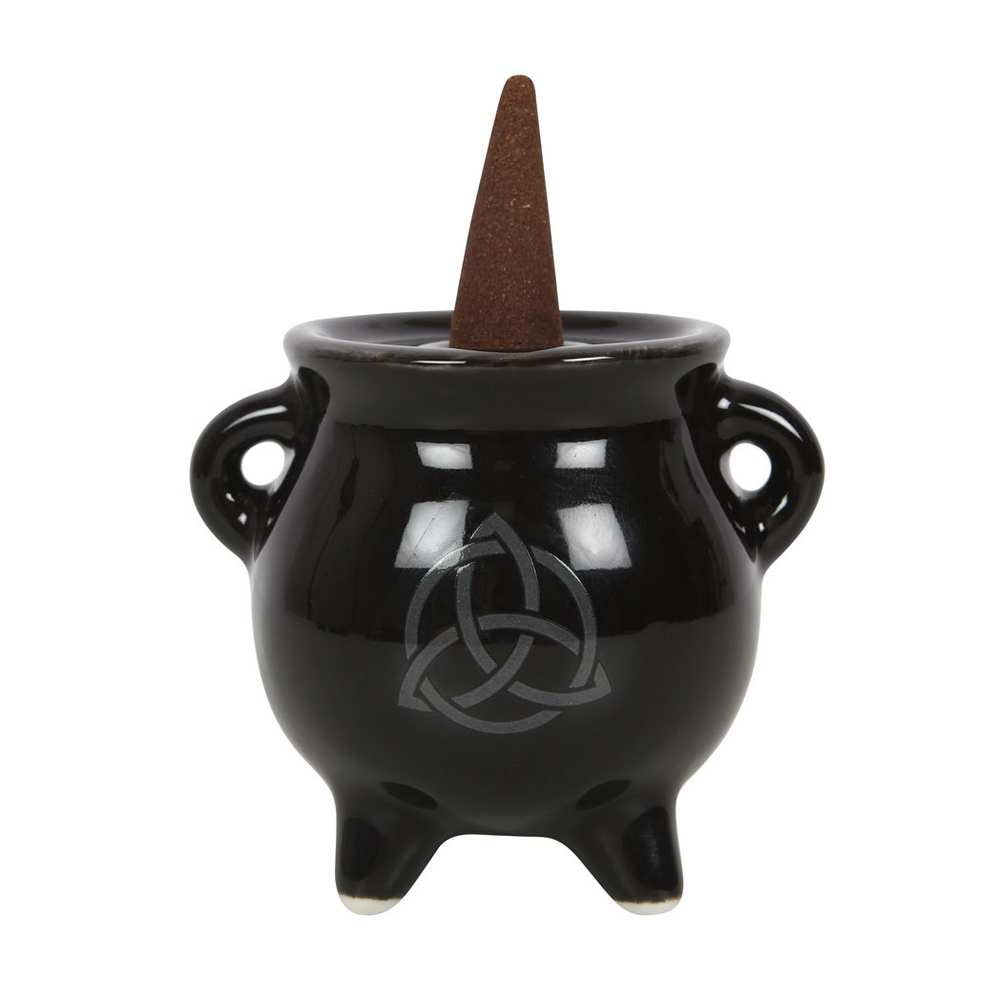 Triquetra Cauldron Ceramic Incense Holder