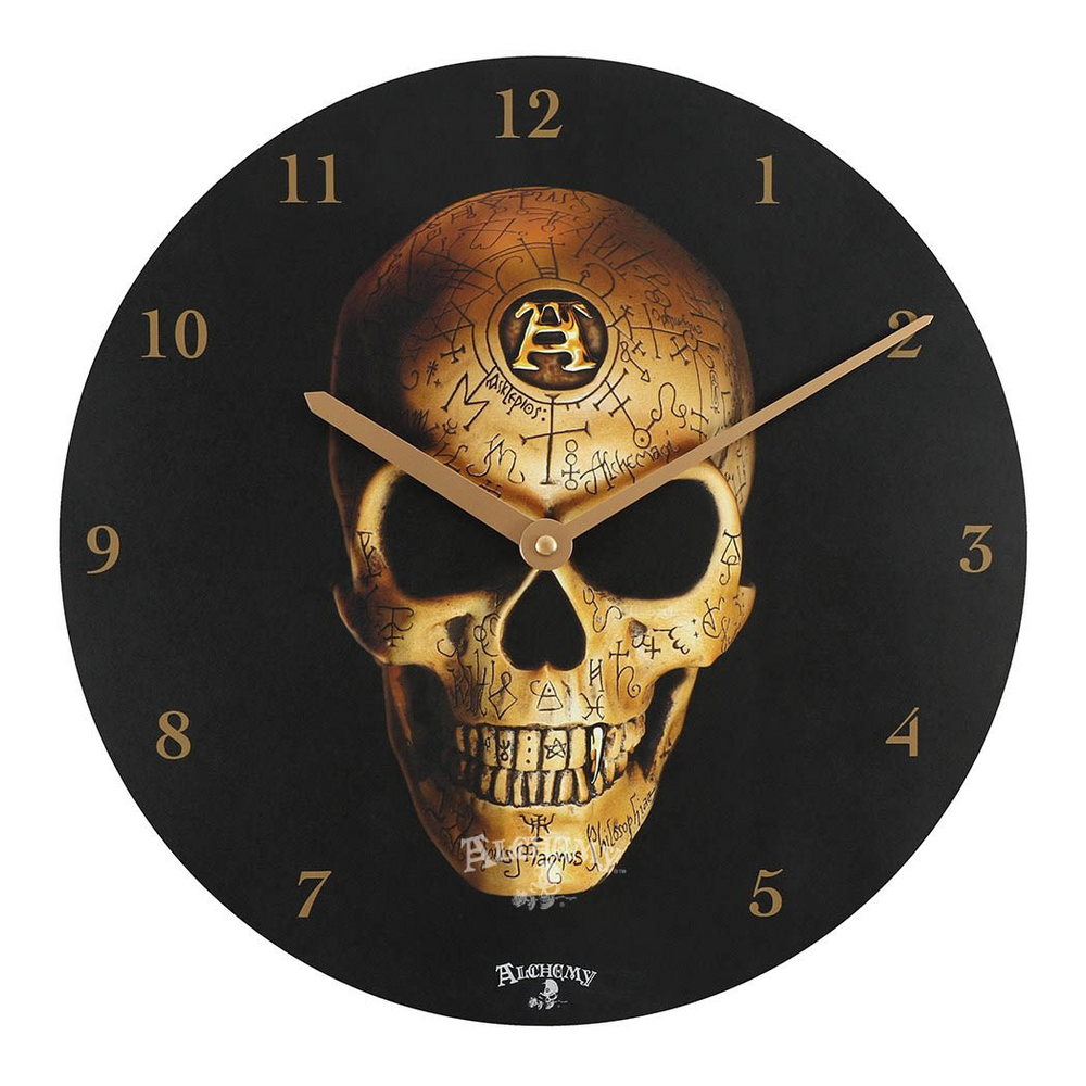 Alchemy Omega Skull Clock